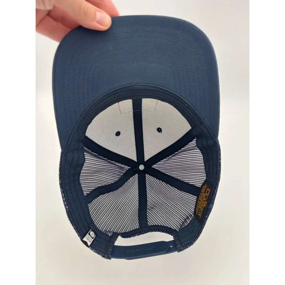 SALTY CREW Blue Trucker Hat Octopus Patch Cap Snapback Ink Slinger Navy Mesh Men